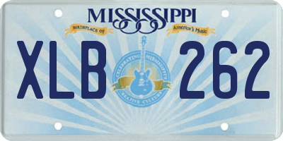 MS license plate XLB262