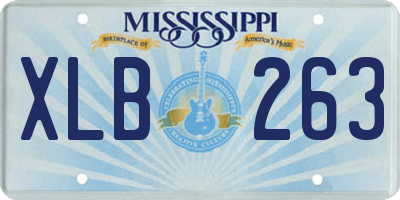 MS license plate XLB263