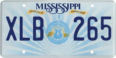 MS license plate XLB265