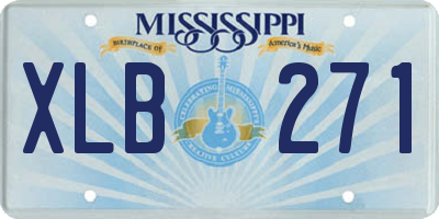 MS license plate XLB271