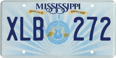 MS license plate XLB272