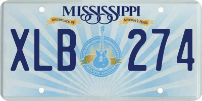 MS license plate XLB274