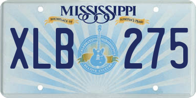 MS license plate XLB275