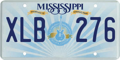 MS license plate XLB276