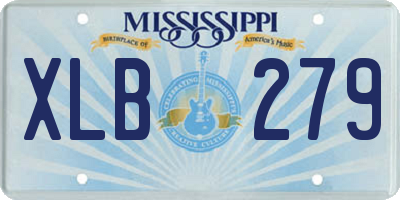 MS license plate XLB279