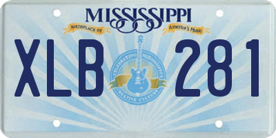 MS license plate XLB281