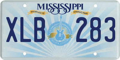 MS license plate XLB283