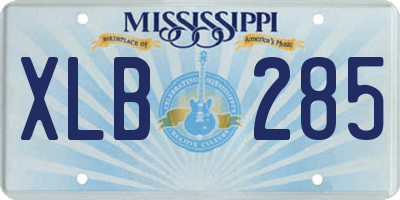 MS license plate XLB285