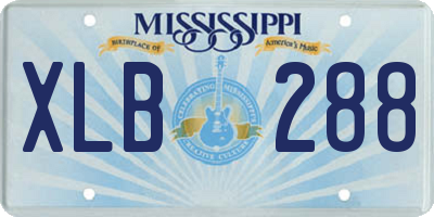 MS license plate XLB288