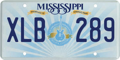 MS license plate XLB289
