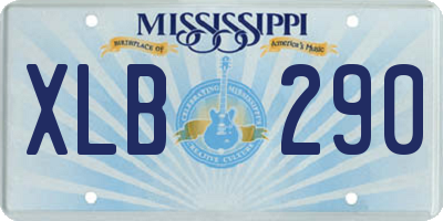 MS license plate XLB290