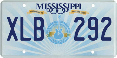 MS license plate XLB292