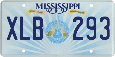 MS license plate XLB293