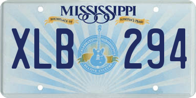 MS license plate XLB294