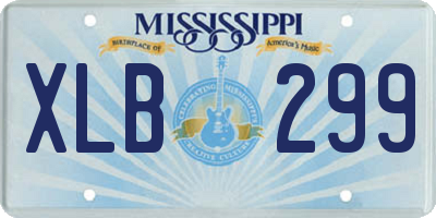 MS license plate XLB299