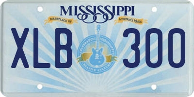 MS license plate XLB300
