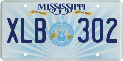 MS license plate XLB302