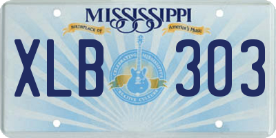 MS license plate XLB303