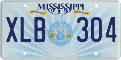MS license plate XLB304