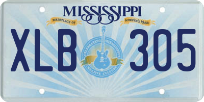 MS license plate XLB305