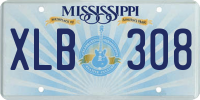 MS license plate XLB308