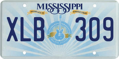 MS license plate XLB309