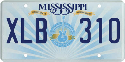 MS license plate XLB310