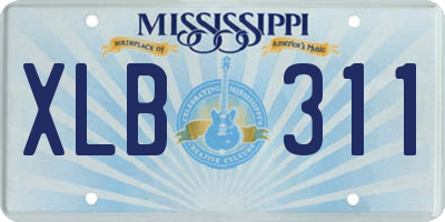 MS license plate XLB311