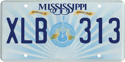 MS license plate XLB313