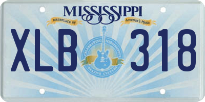 MS license plate XLB318