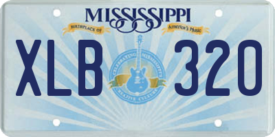 MS license plate XLB320
