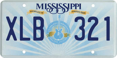 MS license plate XLB321