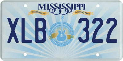 MS license plate XLB322