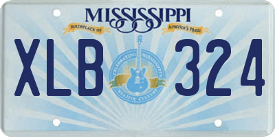 MS license plate XLB324
