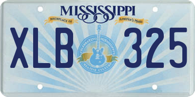 MS license plate XLB325