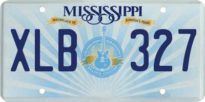 MS license plate XLB327