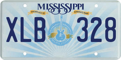 MS license plate XLB328
