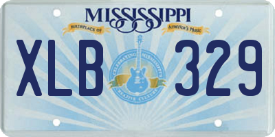 MS license plate XLB329