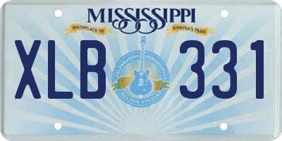 MS license plate XLB331