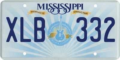 MS license plate XLB332