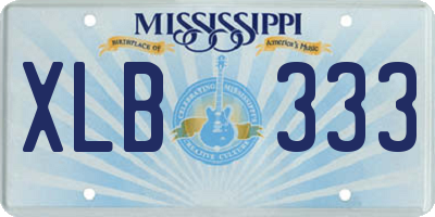 MS license plate XLB333
