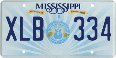 MS license plate XLB334
