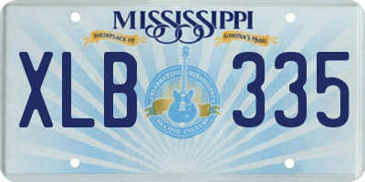 MS license plate XLB335