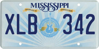 MS license plate XLB342