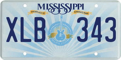 MS license plate XLB343