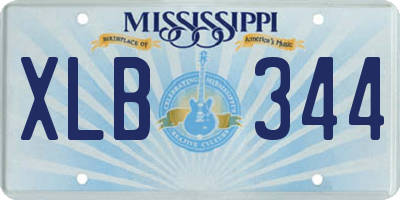 MS license plate XLB344
