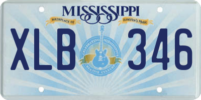 MS license plate XLB346