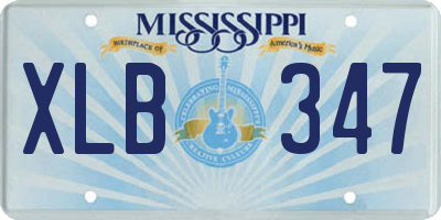 MS license plate XLB347