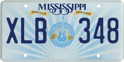 MS license plate XLB348