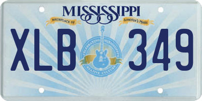MS license plate XLB349